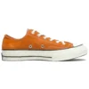 1970s OrangeBitte Retro Turn Fur Low Top Stylish Canvas Shoes Orange