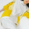 Athleisure Casual Sports Contrasting Colors Hoodie White