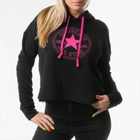 Athleisure Casual Sports hooded Knit Hoodie Black