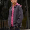 Chest Pocket Washed Jacket Couple Style Black