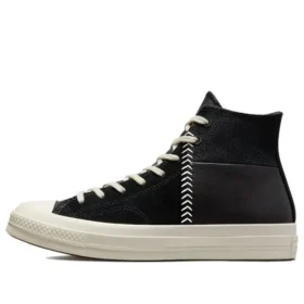 Chuck 70 Crafted Leather High “Black Egret”