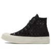 Chuck 70 High “Speckled Black Crochet”