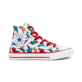 Chuck Taylor All Star Dinosaurs High Top “White Red”