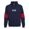 Chuck Taylor All Star Funnel Neck Quarter Zip Crew Sweatshirt Asia Sizing “Navy”
