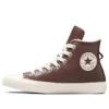 Chuck Taylor All Star Leather Faux Fur Lining “Dark Brown”