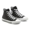 Chuck Taylor All Star Mission-V Leather High Top Black White Wave Pattern Sole “Black White”