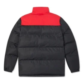Colorblock Down Jacket Asia Sizing “Black Red”