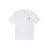 Contrasting Colors cashew Loose Round Neck Short Sleeve Couple Style White