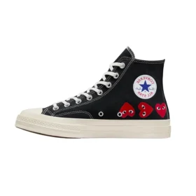 Converse x COMME des GARCONS PLAY Chuck 70 Hi “Multi-Heart Black”