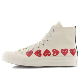 Converse x COMME des GARCONS PLAY Chuck 70 Hi Top “Multi Heart”