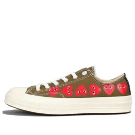 Converse x COMME des GARCONS PLAY Chuck 70 Low Multi Heart “Khaki” Converse x COMME des GARCONS PLAY Chuck 70 Low Multi Heart “Khaki”