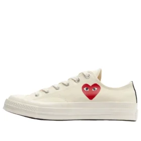 Converse x Comme des Garcons PLAY Chuck 70 Ox “Single Heart Milk”