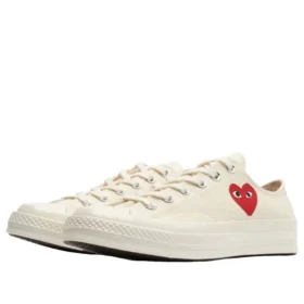 Converse x Comme des Garcons PLAY Chuck 70 Ox “Single Heart Milk”