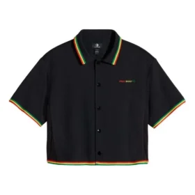 Converse x Daily Paper Cropped Polo Shirt Asia Sizing “Black”