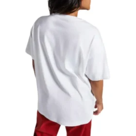 Flaming Logo Oversized T-Shirt Asia Sizing “White Red”