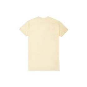 Logo Embroidered Loose Casual mid-length Short Sleeve Asia Sizing “Light Yellow”