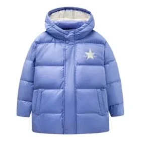 Logo Printed Down Jacket Asia Sizing “Purple White”