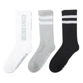 Logo Stripes Crew Socks Three Pairs “White Grey Black” Logo Stripes Crew Socks Three Pairs “White Grey Black”