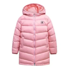 Long Down Jacket Asia Sizing “Pink Black”