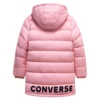 Long Down Jacket Asia Sizing “Pink Black”