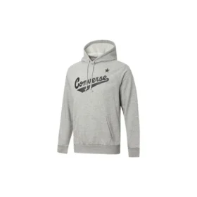 Men”s Converse Alphabet Logo Printing hooded Drawstring Gray
