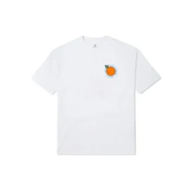 Men”s Converse Cartoon Pattern Printing Loose Round Neck Short Sleeve White