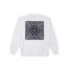 Men”s Converse Cashew Logo Knit Sports Round Neck Pullover White