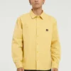 Men”s Converse Casual Woven Button Cardigan Retro Long Sleeves Jacket Gold