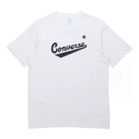 Men”s Converse Classic Alphabet Pattern Short Sleeve White