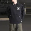 Men”s Converse Contrasting Colors Logo Fleece Sports Black