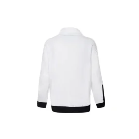Men”s Converse Contrasting Colors Logo Stand Collar Sports Pullover White