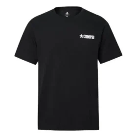 Men”s Converse Contrasting Colors Plaid Short Sleeve Black