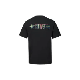 Men”s Converse Contrasting Colors Plaid Short Sleeve Black