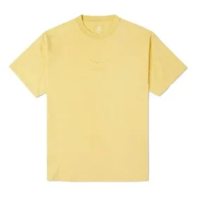 Men”s Converse Embroidered Sports Round Neck Short Sleeve Yellow