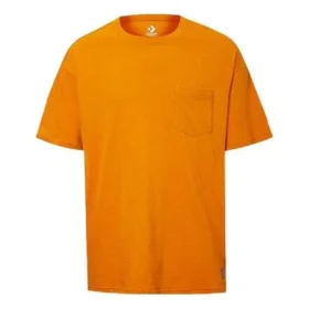 Men”s Converse Renew Solid Color Loose Pocket Short Sleeve Yellow