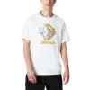 Men”s Converse Skeleton Printing Knit Round Neck Short Sleeve White