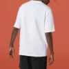 Men”s Converse Smiling Face Printing Breathable Short Sleeve White