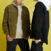 Men”s Converse Sports Cargo corduroy Shirt Jacket Black