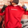 New Year Series Tiger Stripes Hoodie Red