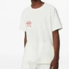 reversible Alphabet Printing Short Sleeve Creamy White