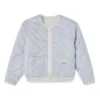 Reversible Solid Color Sports Hoodless Padded Clothes Milk White