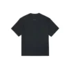 Solid Color Loose Round Neck Short Sleeve Couple Style Black