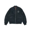 SS22 Logo Loose Sports Retro aviator Jacket Unisex Black