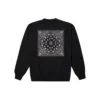Star Chevron Paisley Pattern Sweatshirt Asia Sizing “Black”