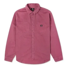 Twill Long Sleeve Button Down Asia Sizing “Berry”