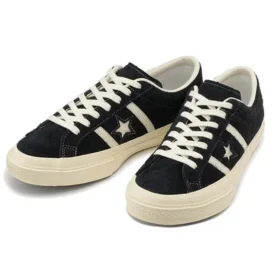 Unisex Star & Bars Suede Low-Top Sneakers Black